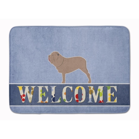 Carolines Treasures Neapolitan Mastiff Welcome Machine Washable Memory Foam Mat BB5569RUG